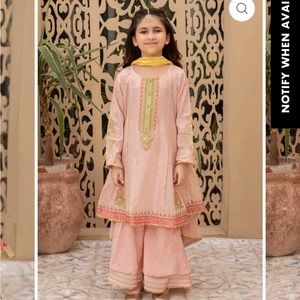 Girls MariaB blush pink kameez and gharara